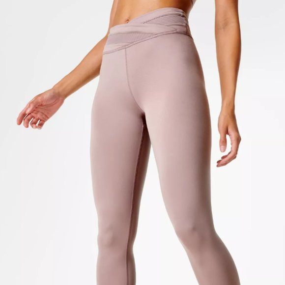 Sweaty Betty - All Day Wrap Waist Legging - Dusty Pink XXS or S - Picture 1 of 5